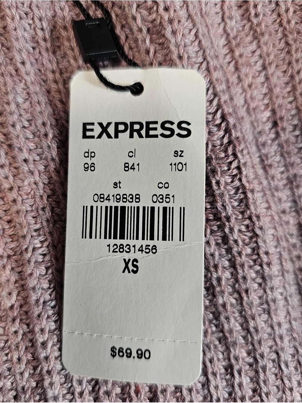 Express Ruffle Sleeve Open Front Cardigan Sweater Mauve Pink XS - Picture 6 of 10
